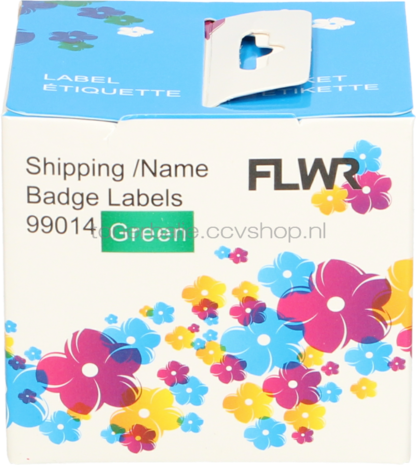 FLWR Dymo 99014 Adreslabel groot 101 mm x 54 mm  groen