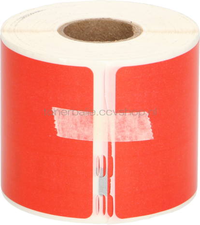 FLWR Dymo 99014 Adreslabel groot 101 mm x 54 mm  rood