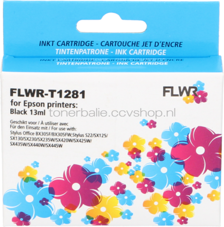 FLWR Epson T1281 zwart