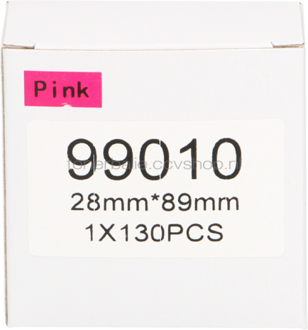Huismerk Dymo 99010 standard address 89 mm x 28 mm  roze