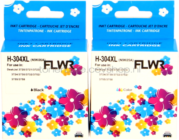 FLWR HP 304XL Multipack zwart en kleur