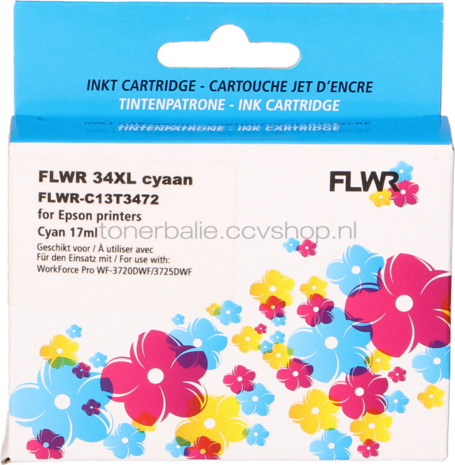 FLWR Epson 34XL cyaan