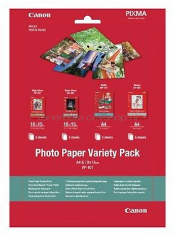 Canon VP-101 Fotopapier Variety Pack Glans | A4 |  20 stuks