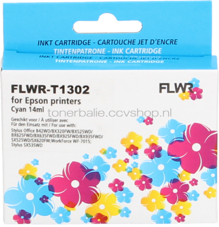FLWR Epson T1302 cyaan