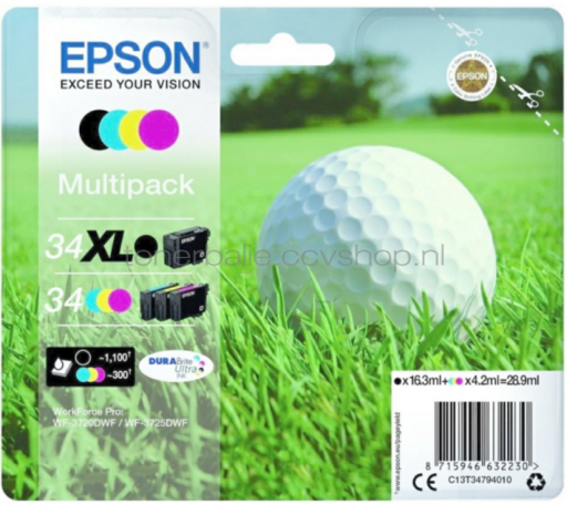 Epson 34XL / 34 zwart en kleur