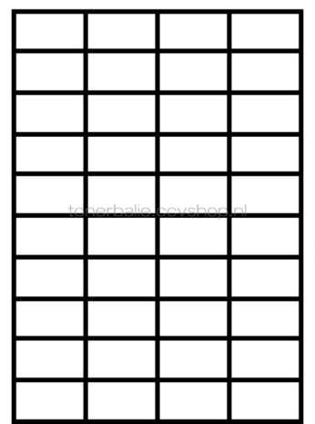 Huismerk FLWR 40 stickers per A4