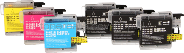 FLWR Brother LC980/1100 Megapack zwart en kleur