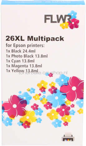 FLWR Epson 26XL Multipack zwart en kleur