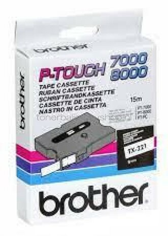 Brother TX-611 zwart op geel breedte 6 mm