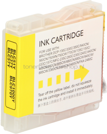 FLWR Brother LC-970Y / LC-1000Y geel