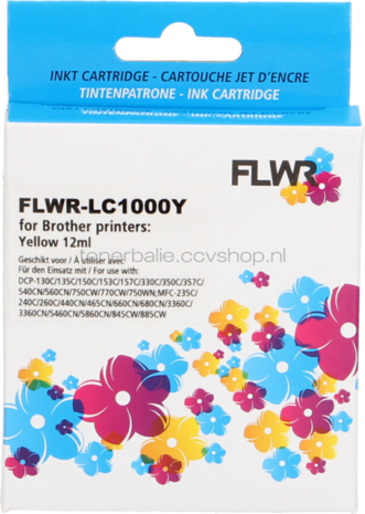 FLWR Brother LC-970Y / LC-1000Y geel