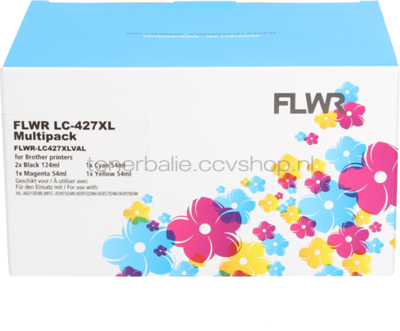 FLWR Brother LC-427XL Multipack zwart en kleur