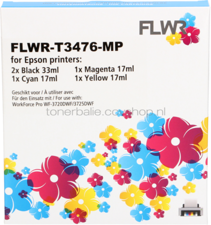 FLWR Epson 34XL Multipack zwart en kleur