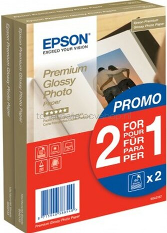 Epson C13S042167 Premium fotopapier Glans | 10x15 | 255 gr/m&sup2; 80 stuks