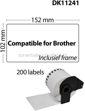 FLWR Brother DK-11241 102 mm x 152 mm  wit