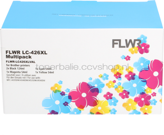 FLWR Brother LC-426XL Multipack zwart en kleur