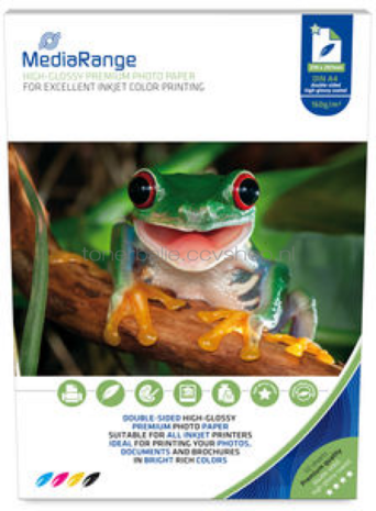 MediaRange Fotopapier Hoogglans | A4 | 160 gr/m&sup2; 50 vellen