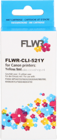 FLWR Canon CLI-521Y geel