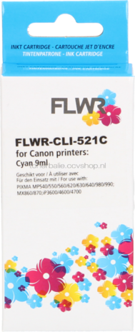 FLWR Canon CLI-521C cyaan