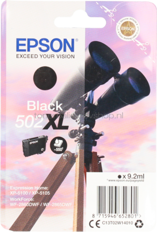 Epson 502XL zwart