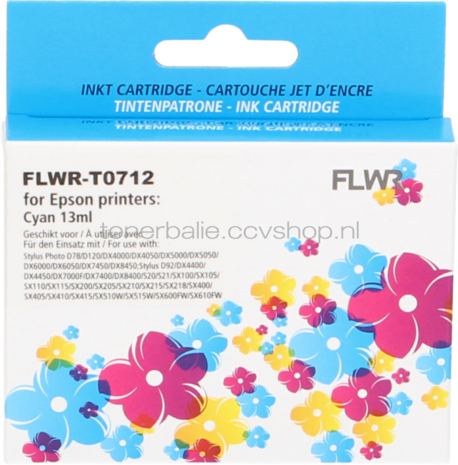 FLWR Epson T0712 cyaan