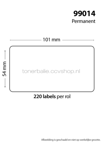 FLWR Dymo 99014 Adreslabel 54 mm x 101 mm  wit