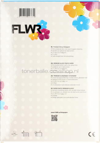 Huismerk FLWR Fotopapier Glans | A4 | 180 gr/m&sup2; 50 vellen