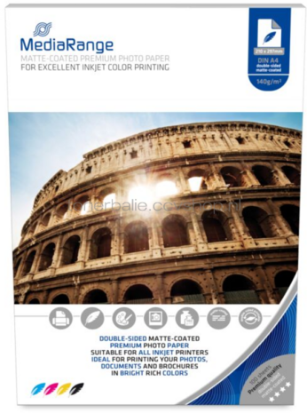 MediaRange Fotopapier Mat | A4 | 140 gr/m&sup2; 100 vellen