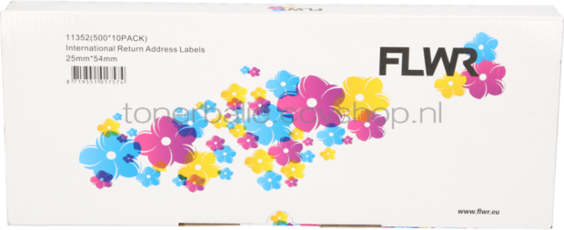 FLWR Dymo 11352 10-Pack 25 mm x 54 mm  wit