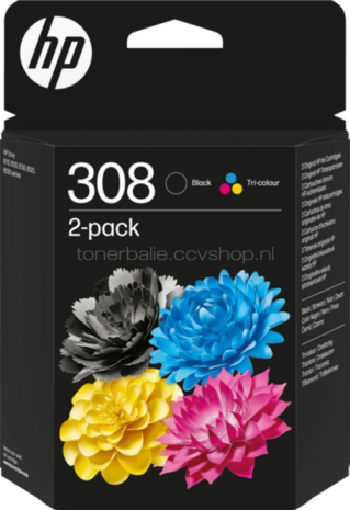 HP 308 Multipack zwart en kleur