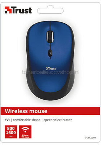Trust Yvi draadloze muis blauw