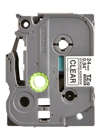 Brother TZE-S151 sterk klevend zwart op transparant breedte 24 mm