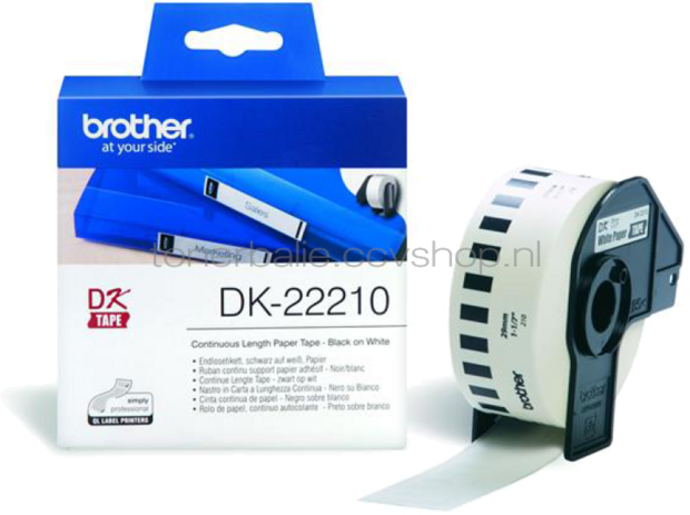 Brother DK-22210  x 29 mm 30,48 m wit