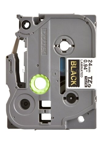 Brother TZE-354  op zwart breedte 24 mm