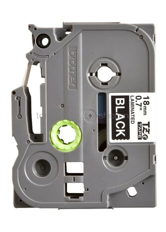 Brother TZE-345 wit op zwart breedte 18 mm
