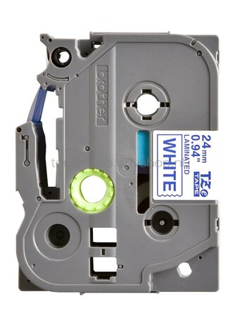 Brother TZE-253 blauw op wit breedte 24 mm