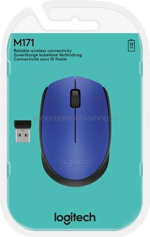 Logitech Muis M171 Wireless blauw