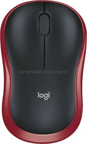 Logitech Muis M185 Wireless rood