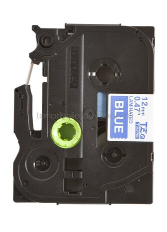 Brother TZE-535 wit op blauw breedte 12 mm