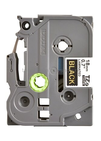 Brother TZE-344  op zwart breedte 18 mm