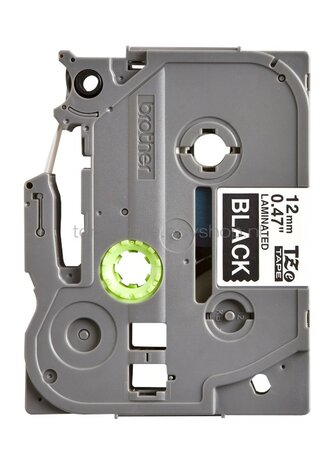 Brother TZE-335 wit op zwart breedte 12 mm