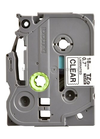 Brother TZE-141 zwart op transparant breedte 18 mm