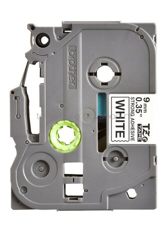 Brother TZE-S221 sterk klevend zwart op wit breedte 9 mm