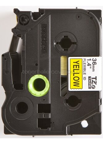 Brother TZE-FX661 tape zwart op geel breedte 36 mm