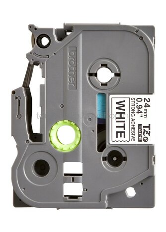 Brother TZE-S251 sterk klevend zwart op wit breedte 24 mm