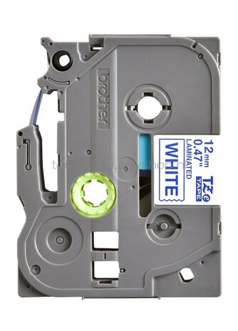 Brother TZE-233 blauw op wit breedte 12 mm