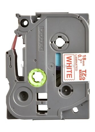 Brother TZE-242 rood op wit breedte 18 mm