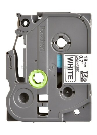 Brother TZE-241 zwart op wit breedte 18 mm