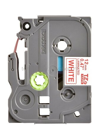 Brother TZE-232 rood op wit breedte 12 mm