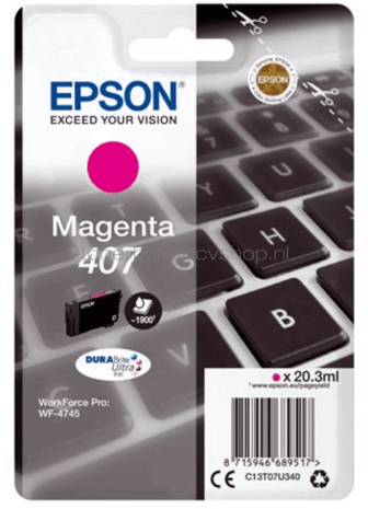 Epson 407 inktcartridge magenta